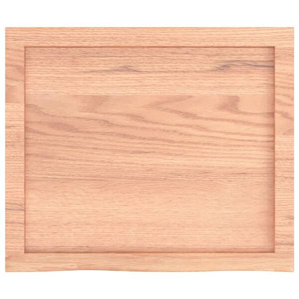 vidaXL világosbarna kezelt tömör fa fürdőszobai pult 60x50x(2-4) cm