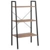 vidaXL 3 szintes s&ouml;t&eacute;tbarna &eacute;s fekete &aacute;ll&oacute;polc 56 x 35 x 108 cm