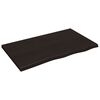vidaXL s&ouml;t&eacute;tbarna kezelt t&ouml;m&ouml;r t&ouml;lgyfa fali polc 100x60x(2-4) cm