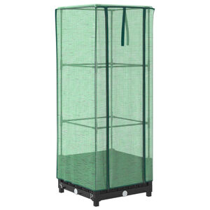vidaXL rattan megjelen&eacute;sű magas&aacute;gy&aacute;s melegh&aacute;ztakar&oacute;val 40x40x123 cm