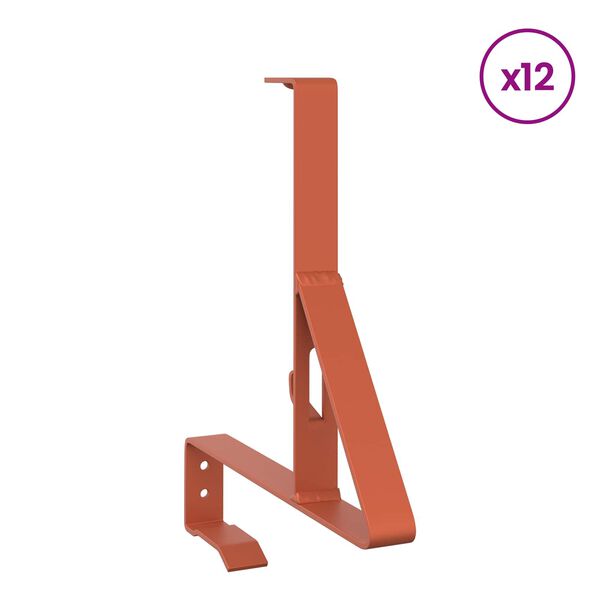 vidaXL Havaz&aacute;r t&aacute;mogat&oacute; 12 pcs Piros 29,5 x 3 x 34,5 cm Ac&eacute;l