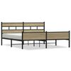 vidaXL sonoma t&ouml;lgy sz&iacute;nű f&eacute;m &aacute;gykeret matrac n&eacute;lk&uuml;l 200 x 200 cm