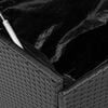 vidaXL fekete polyrattan kerti tárolóláda kerekekkel 110x55x73 cm