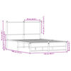 vidaXL sonoma tölgy színű fém ágykeret matrac nélkül 120 x 190 cm