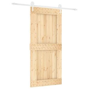 vidaXL Cs&uacute;sz&oacute; ajt&oacute; 95 x 210 cm Szil&aacute;rd Fenyőfa (Nem Kezelt)