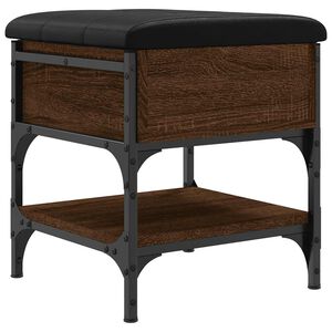 vidaXL barna t&ouml;lgy sz&iacute;nű szerelt fa cipőt&aacute;rol&oacute; pad 42 x 42 x 45 cm