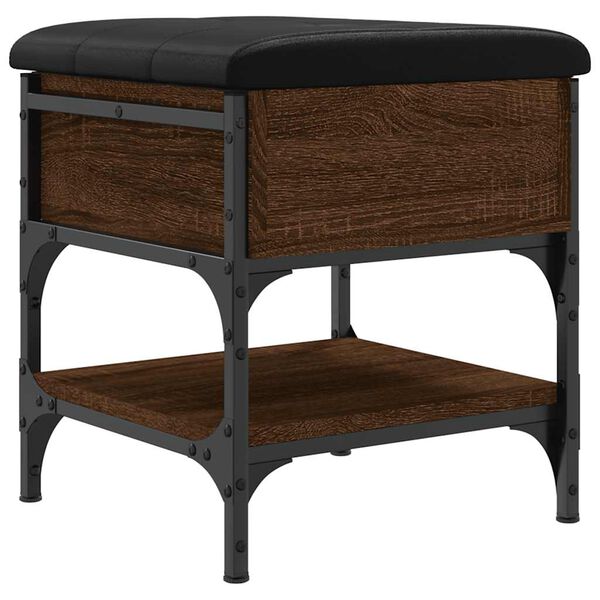 vidaXL barna t&ouml;lgy sz&iacute;nű szerelt fa cipőt&aacute;rol&oacute; pad 42 x 42 x 45 cm