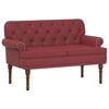 vidaXL Gombra tűz&ouml;tt loveseat Bord&oacute; 120 x 65 x 77 cm Műbőr