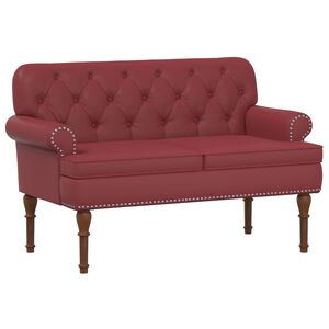 vidaXL Gombra tűz&ouml;tt loveseat Bord&oacute; 120 x 65 x 77 cm Műbőr