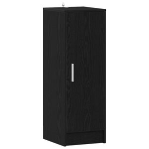 vidaXL Cipőszekr&eacute;ny 32 x 35 x 92 cm Szerelt Fa Fekete T&ouml;lgy