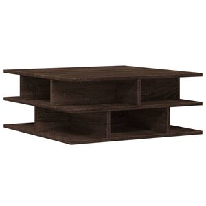 vidaXL barna t&ouml;lgysz&iacute;nű faterm&eacute;k doh&aacute;nyz&oacute;asztal 70x70x29 cm