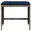 vidaXL 4 db szürke polyrattan kerti szék párnával 40 x 40 x 35 cm