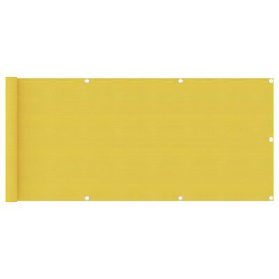 vidaXL sárga HDPE erkélytakaró 75 x 300 cm