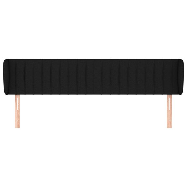 vidaXL fekete sz&ouml;vet fejt&aacute;mla sz&aacute;rnyakkal 183x23x78/88 cm