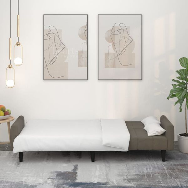 vidaXL 2 szem&eacute;lyes s&ouml;t&eacute;tsz&uuml;rke mikrosz&aacute;las sz&ouml;vet kanap&eacute;&aacute;gy