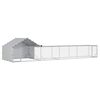 vidaXL Ty&uacute;k&oacute; Tetővel &eacute;s Udvarral 2 db Ez&uuml;st 700 x 200 x 150 cm