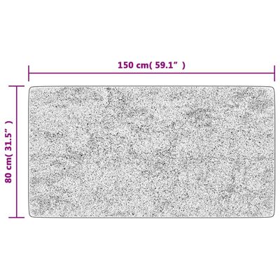 vidaXL fekete-fehér mosható csúszásgátló szőnyeg 80 x 150 cm