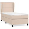 vidaXL cappuccino sz&iacute;nű műbőr rug&oacute;s &aacute;gy matraccal 80 x 200 cm