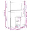 vidaXL sz&uuml;rke sonoma szerelt fa magasszekr&eacute;ny 92 x 33 x 140 cm