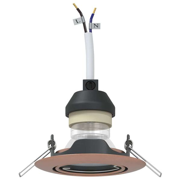 vidaXL Spotl&aacute;mpa 24 pcs R&eacute;z 9 x 9 x 2.5 cm F&eacute;m