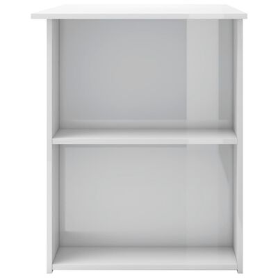 vidaXL magasfényű fehér forgácslap íróasztal 110 x 60 x 73 cm
