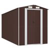 vidaXL s&ouml;t&eacute;tbarna horganyzott ac&eacute;l kerti f&eacute;szer 192 x 440 x 223 cm