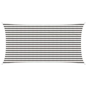 vidaXL Napernyő V&aacute;szon Vil&aacute;gossz&uuml;rke &eacute;s feh&eacute;r 2,5 x 5 m HDPE