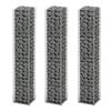 vidaXL 3 db gabion kos&aacute;r horganyzott dr&oacute;tb&oacute;l 25 x 25 x 150 cm