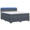 vidaXL Boxspring &aacute;gy matraccal &eacute;s LED-del S&ouml;t&eacute;tsz&uuml;rke 200 x 200 cm