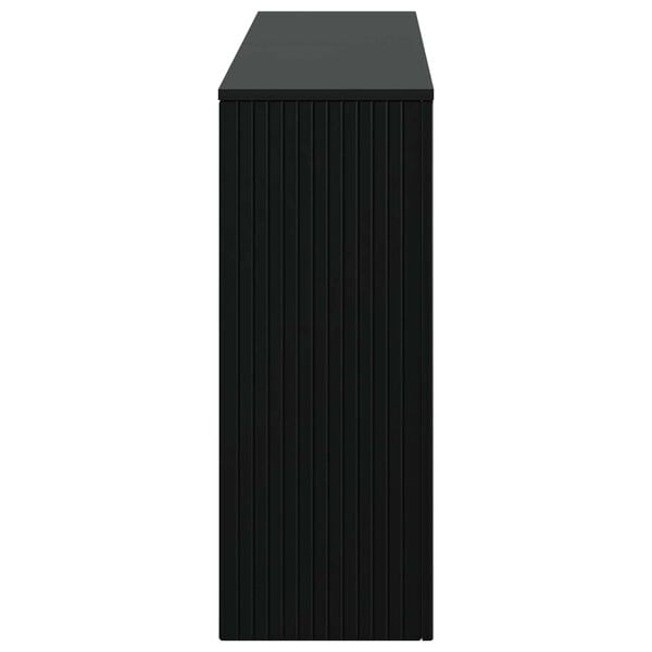 vidaXL Konzolasztal Cs&iacute;kos Fekete 155 x 29 x 74 cm M&eacute;rn&ouml;ki fa