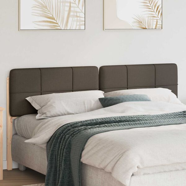 vidaXL K&aacute;rpitozott fejt&aacute;mla Barna &eacute;s taupe 200 cm T&ouml;m&ouml;r fenyőfa