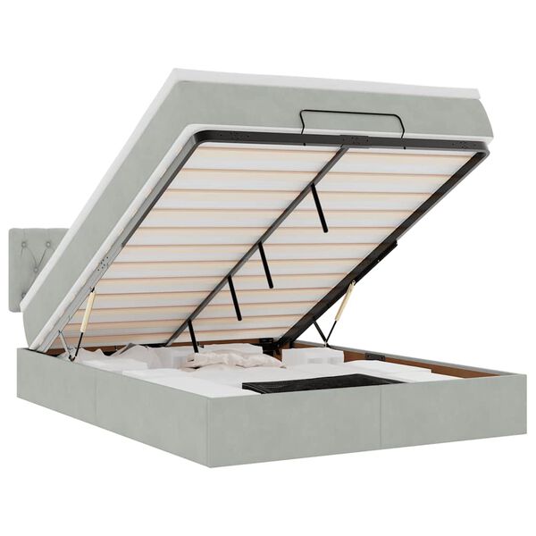 vidaXL Ottom&aacute;n &aacute;gykeret matraccal vil&aacute;gossz&uuml;rke 140x200cm b&aacute;rsony