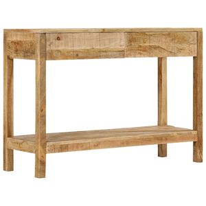 vidaXL t&ouml;m&ouml;r mang&oacute;fa t&aacute;lal&oacute;asztal 2 fi&oacute;kkal 110 x 35 x 75 cm