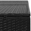 vidaXL fekete polyrattan kukatároló 3 db kerekes kukához 229x78x120cm