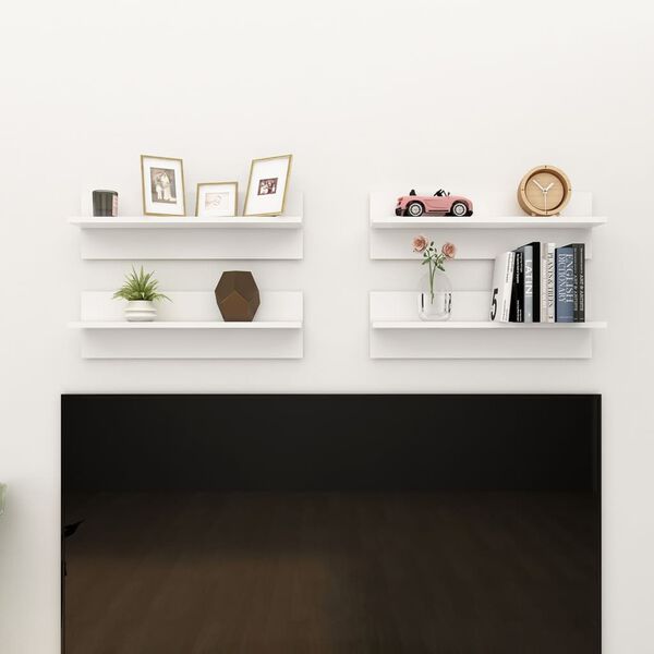 vidaXL 4 db feh&eacute;r forg&aacute;cslap fali polc 60 x 11,5 x 18 cm