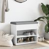 vidaXL feh&eacute;r cipőpad 62 x 32 x 50 cm r&eacute;tegelt f&aacute;b&oacute;l