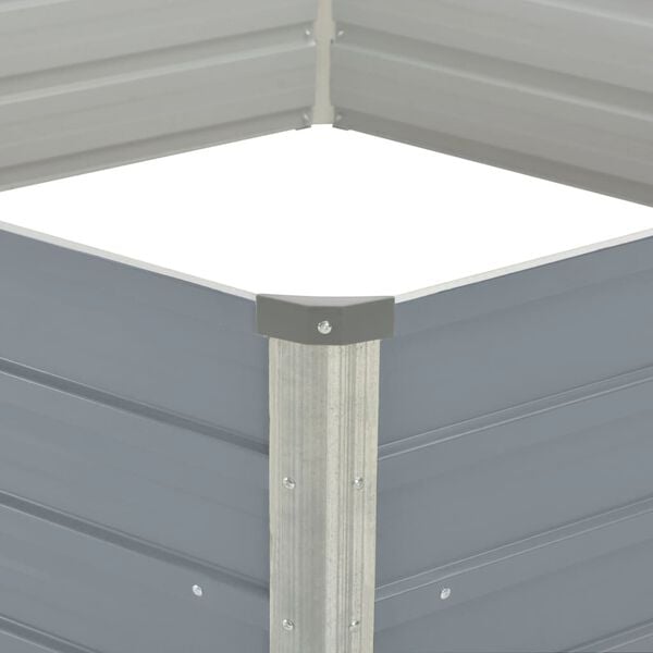 vidaXL Kerti magas&aacute;gy&aacute;s horganyzott ac&eacute;lb&oacute;l 129x129x45cm sz&uuml;rke