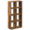 vidaXL antik fa sz&iacute;nű fa t&eacute;relv&aacute;laszt&oacute; k&ouml;nyvespolc 69,5x29x137,5 cm