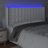 vidaXL feh&eacute;r műbőr LED-es fejt&aacute;mla 183x16x118/128 cm