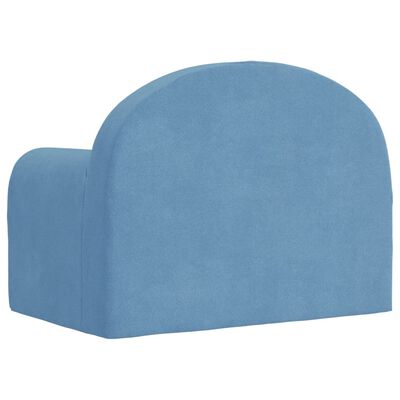vidaXL kék puha plüss gyerek kanapéágy