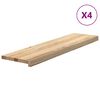 vidaXL 4 db t&ouml;m&ouml;r t&ouml;lgyfa l&eacute;pcsőfokok kezeletlen 100x30x2 cm