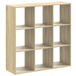 vidaXL sonoma t&ouml;lgy sz&iacute;nű szerelt fa k&ouml;nyvszekr&eacute;ny 102 x 32 x 102 cm