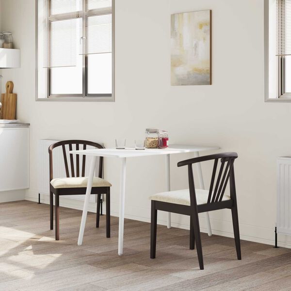 vidaXL &Eacute;tkezősz&eacute;k 2 pcs Vil&aacute;gosbarna &eacute;s vil&aacute;gos T&ouml;m&ouml;r gumifa