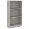 vidaXL 3 szintes betonsz&uuml;rke szerelt fa k&ouml;nyvszekr&eacute;ny 60x24x109 cm