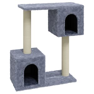 vidaXL vil&aacute;gossz&uuml;rke macskab&uacute;tor sziz&aacute;l kapar&oacute;f&aacute;kkal 60 cm