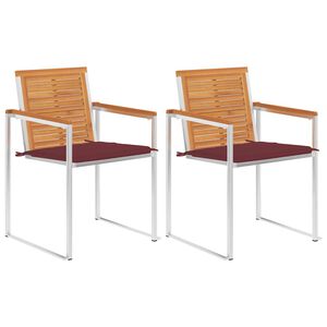 vidaXL 2 db t&ouml;m&ouml;r ak&aacute;cfa &eacute;s ac&eacute;l kerti sz&eacute;k p&aacute;rn&aacute;val