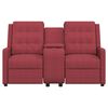 vidaXL 2 személyes bordó dönthető masszázsfotel pohártartóval