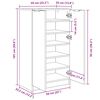 vidaXL antik fa sz&iacute;nű szerelt fa cipőszekr&eacute;ny 59 x 35 x 100,5 cm