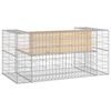 vidaXL t&ouml;m&ouml;r fenyőfa gabion kerti pad 143x71x65,5 cm