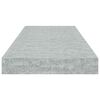 vidaXL betonsz&uuml;rke MDF lebegő fali polc 60 x 23,5 x 3,8 cm